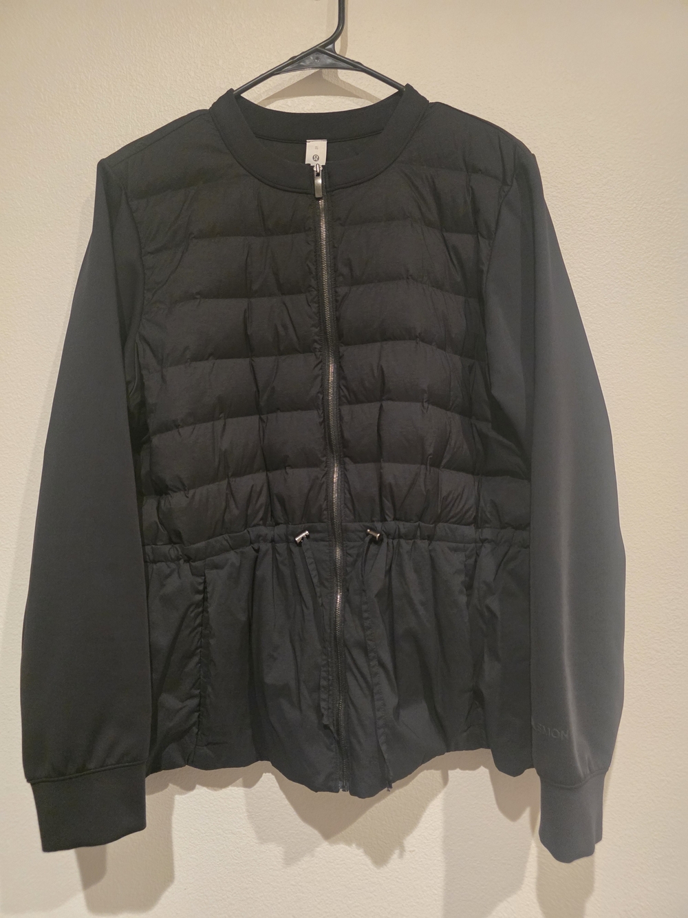 lululemon athletica Black Quilted Front Zip Jacket